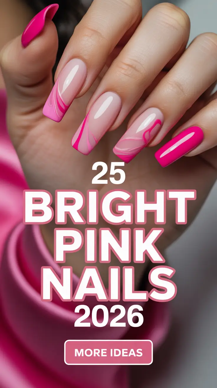 Bright Pink Nails 2026 Trendy Designs Inspo and Fresh Ideas