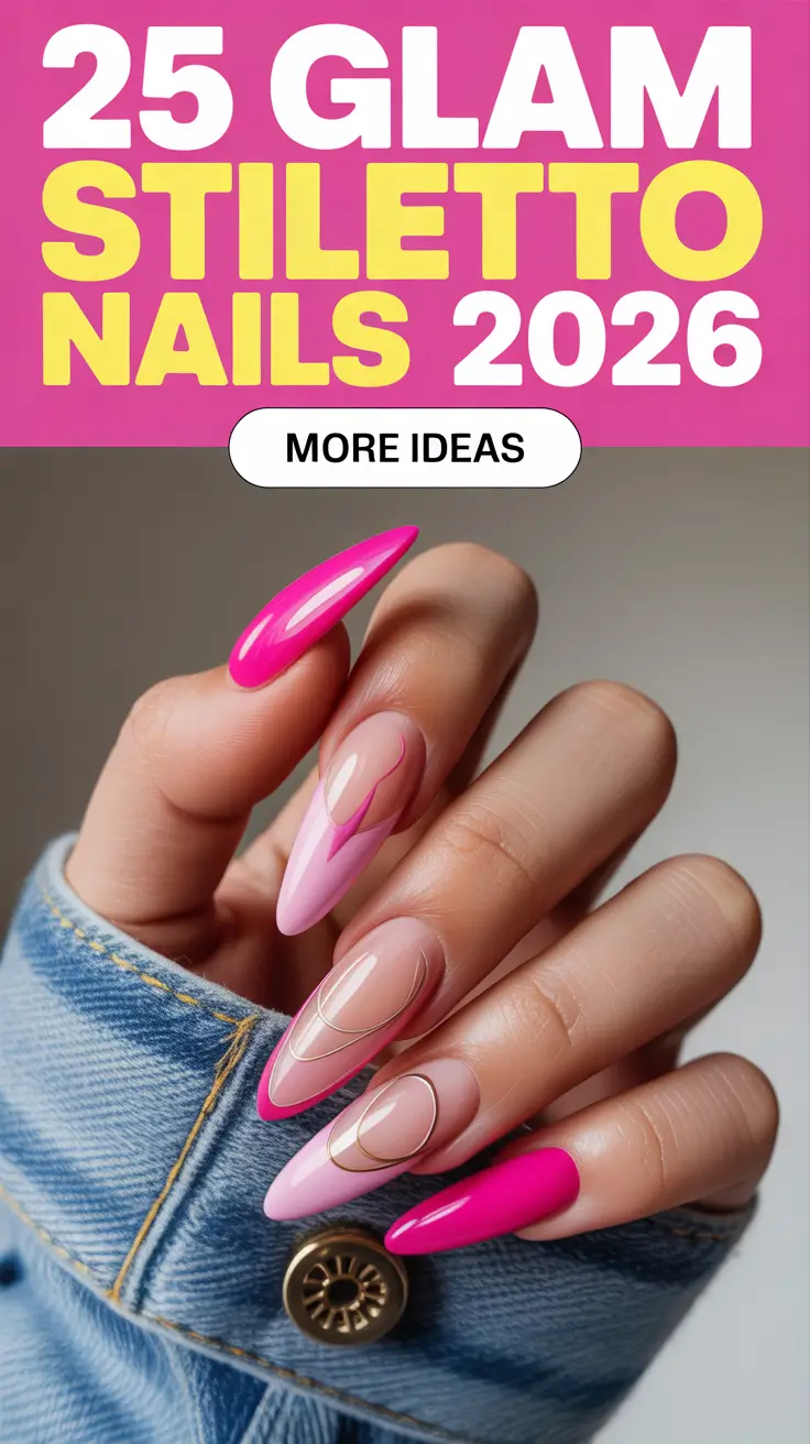 Glam Stiletto Nails 2026 – Elegant, Bold, and Modern Nail Design Ideas