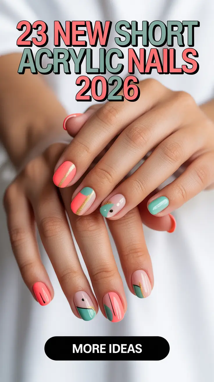 New Short Acrylic Nails 2026 Trends That Feel Fresh Cute and Wearable