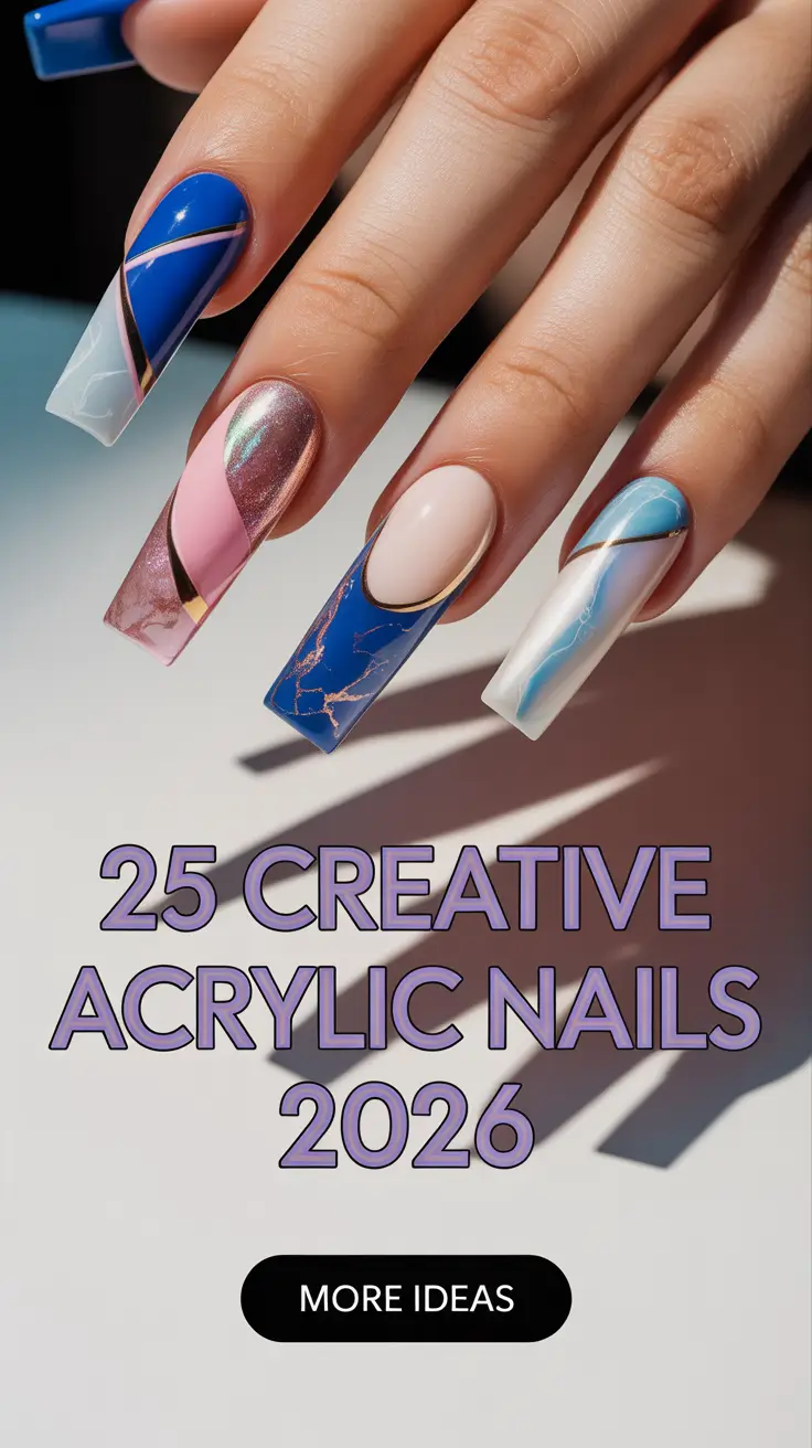 Creative Acrylic Nails 2026 That Feel Fresh, Chic, and Totally Wearable