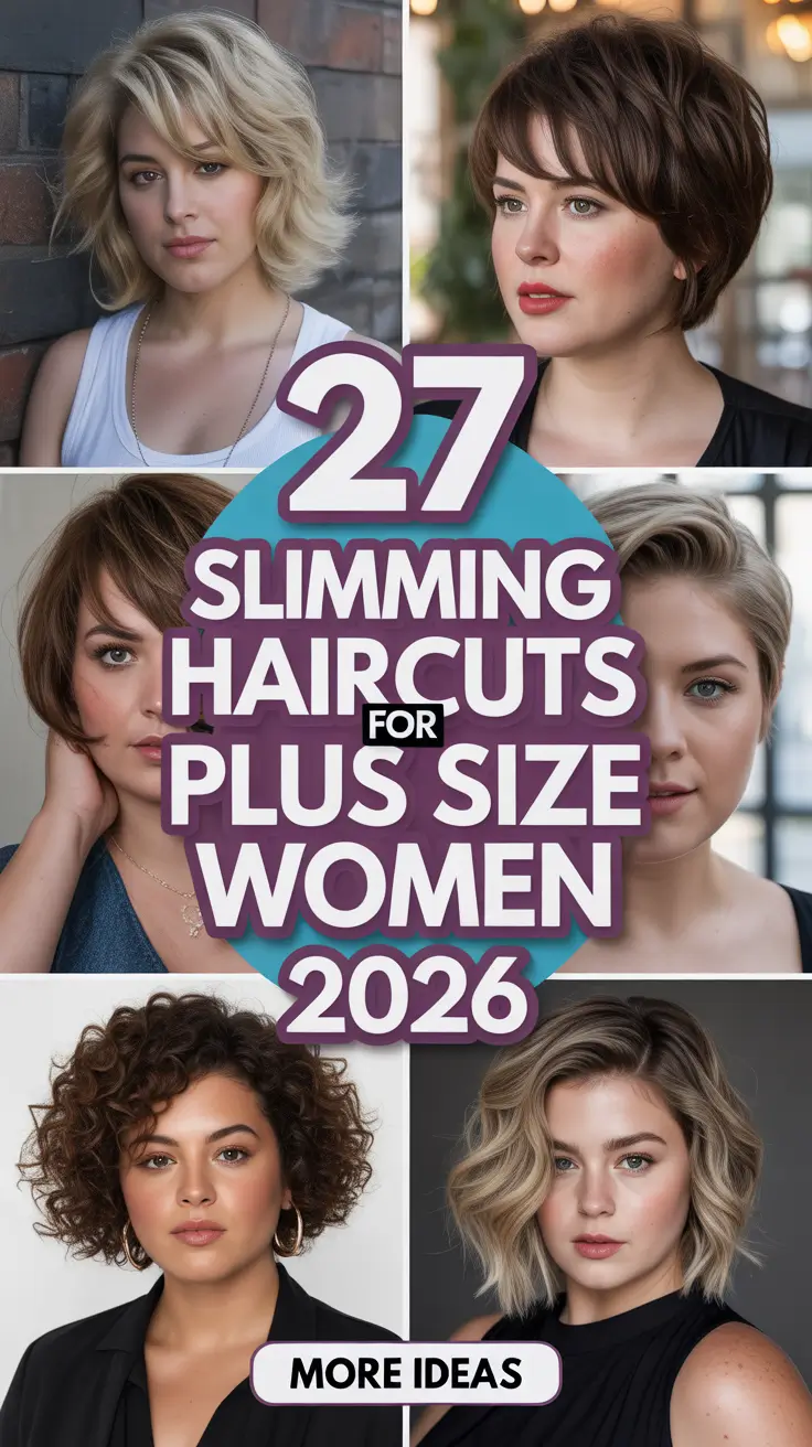 Slimming Haircuts for Plus Size Women 2026 That Flatter Every Face Shape