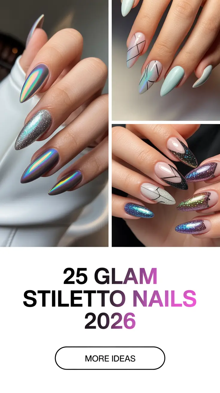 Glam Stiletto Nails 2026 – Elegant, Bold, and Modern Nail Design Ideas