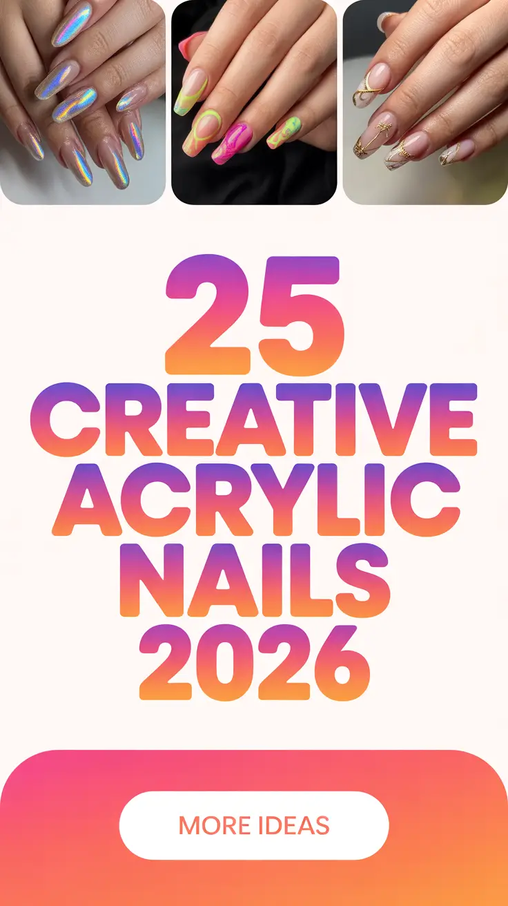 Creative Acrylic Nails 2026 That Feel Fresh, Chic, and Totally Wearable