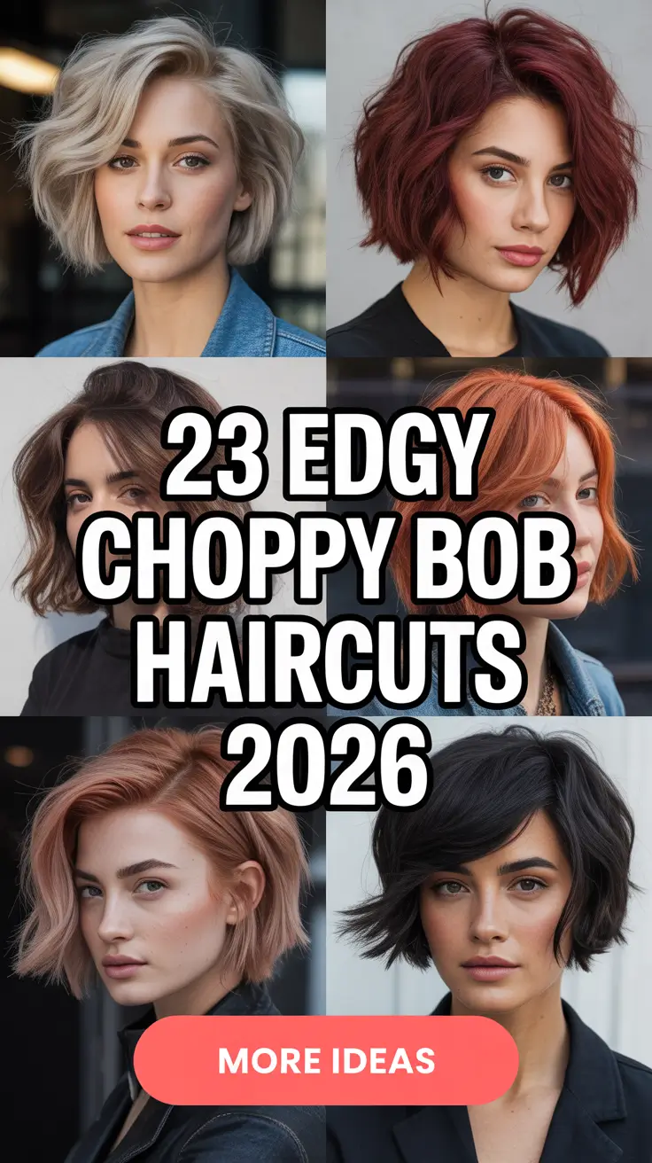 Edgy Choppy Bob Haircuts 2026 for Modern Women Who Love Bold, Effortless Style