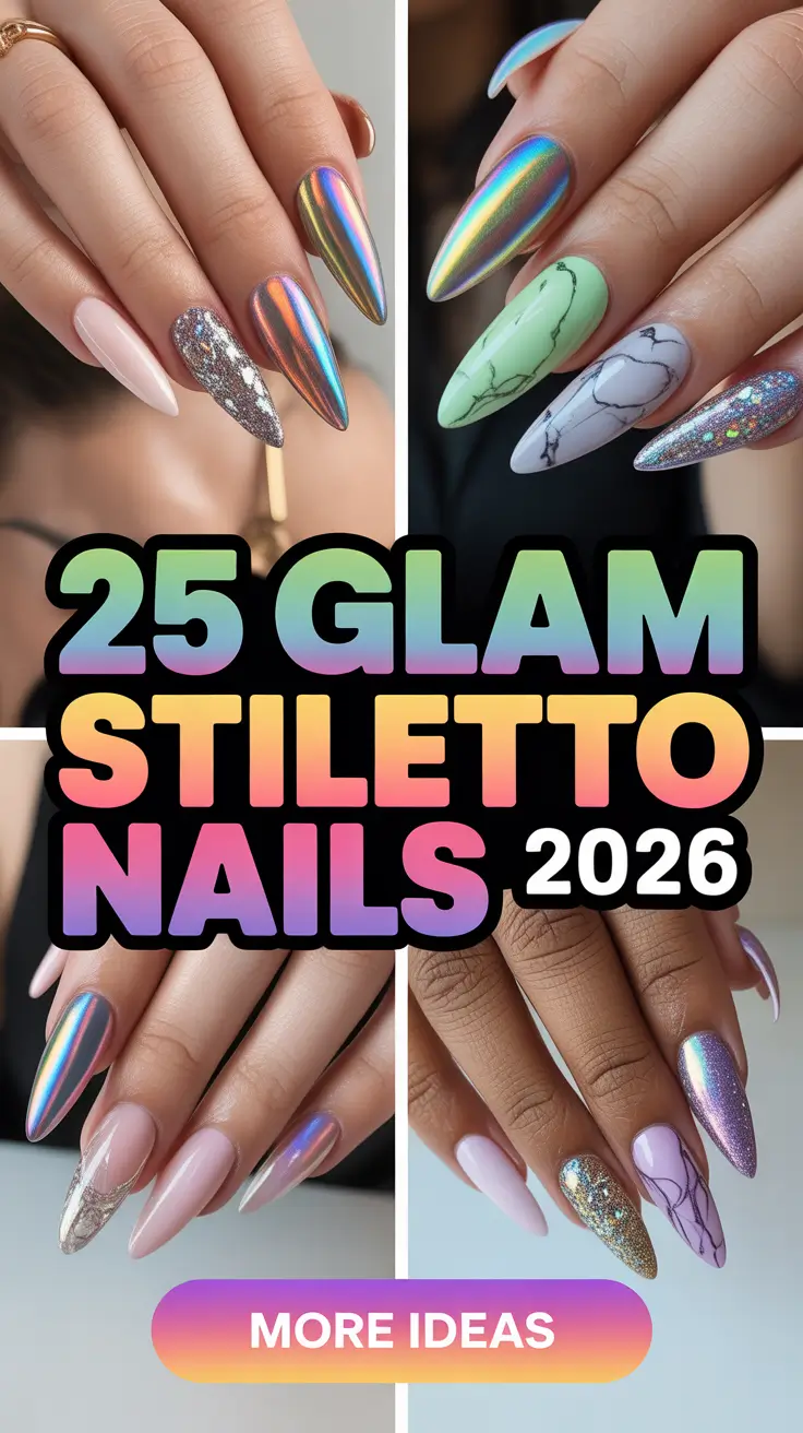 Glam Stiletto Nails 2026 – Elegant, Bold, and Modern Nail Design Ideas