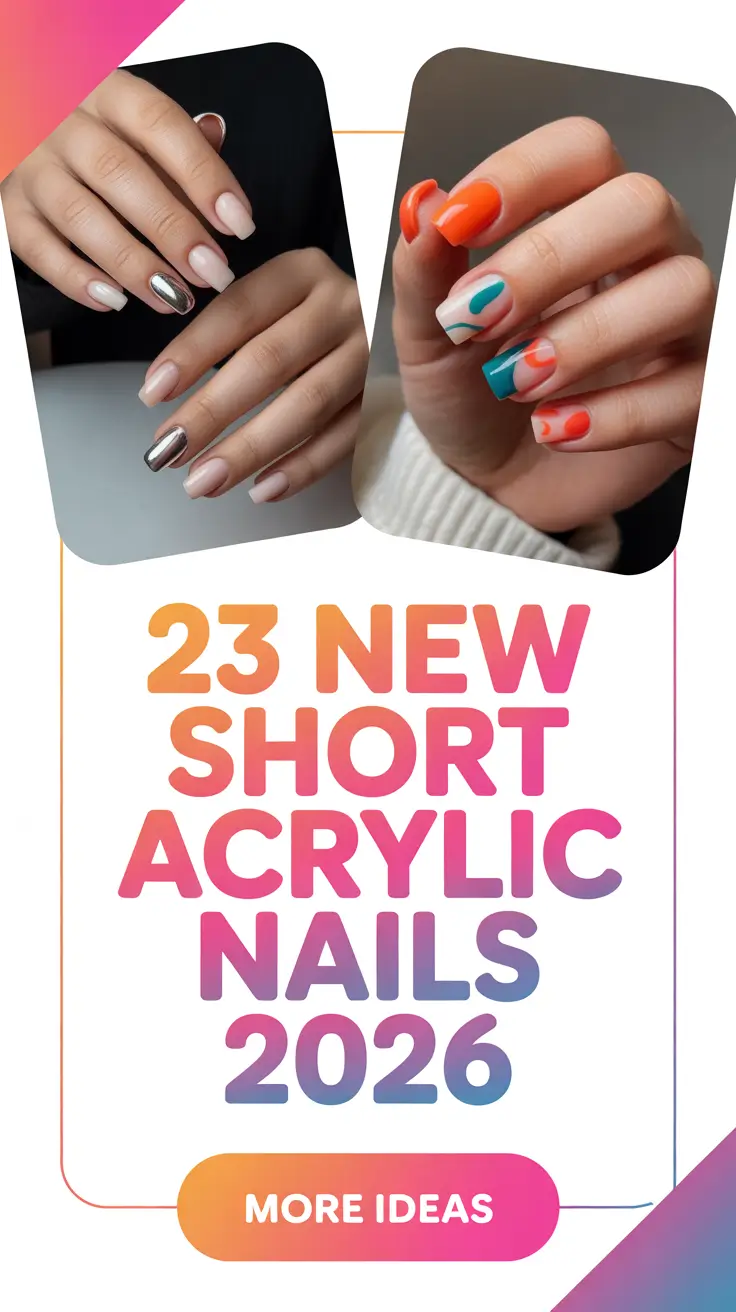 New Short Acrylic Nails 2026 Trends That Feel Fresh Cute and Wearable