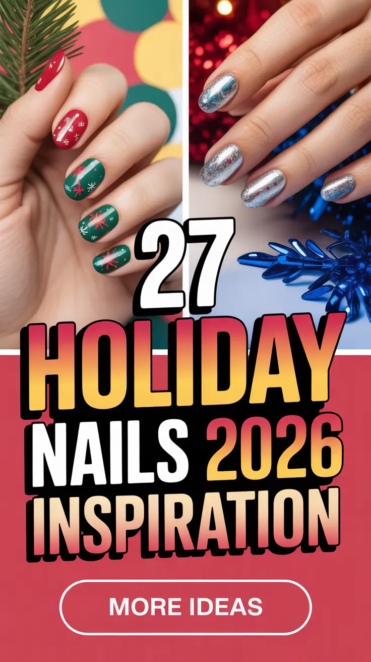 Holiday Nails Inspiration 2026 The Prettiest Simple and Festive Nail Ideas for Winter