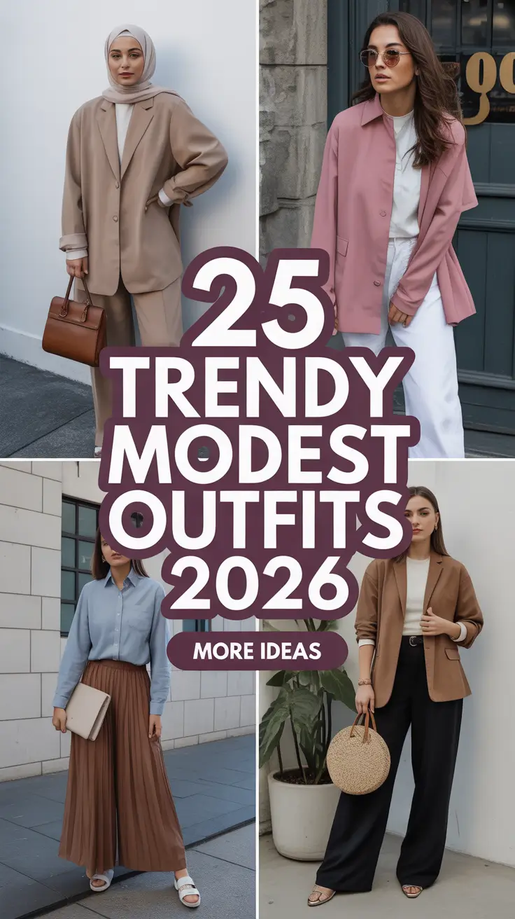 Trendy Modest Outfits 2026: Chic and Feminine Fashion Ideas