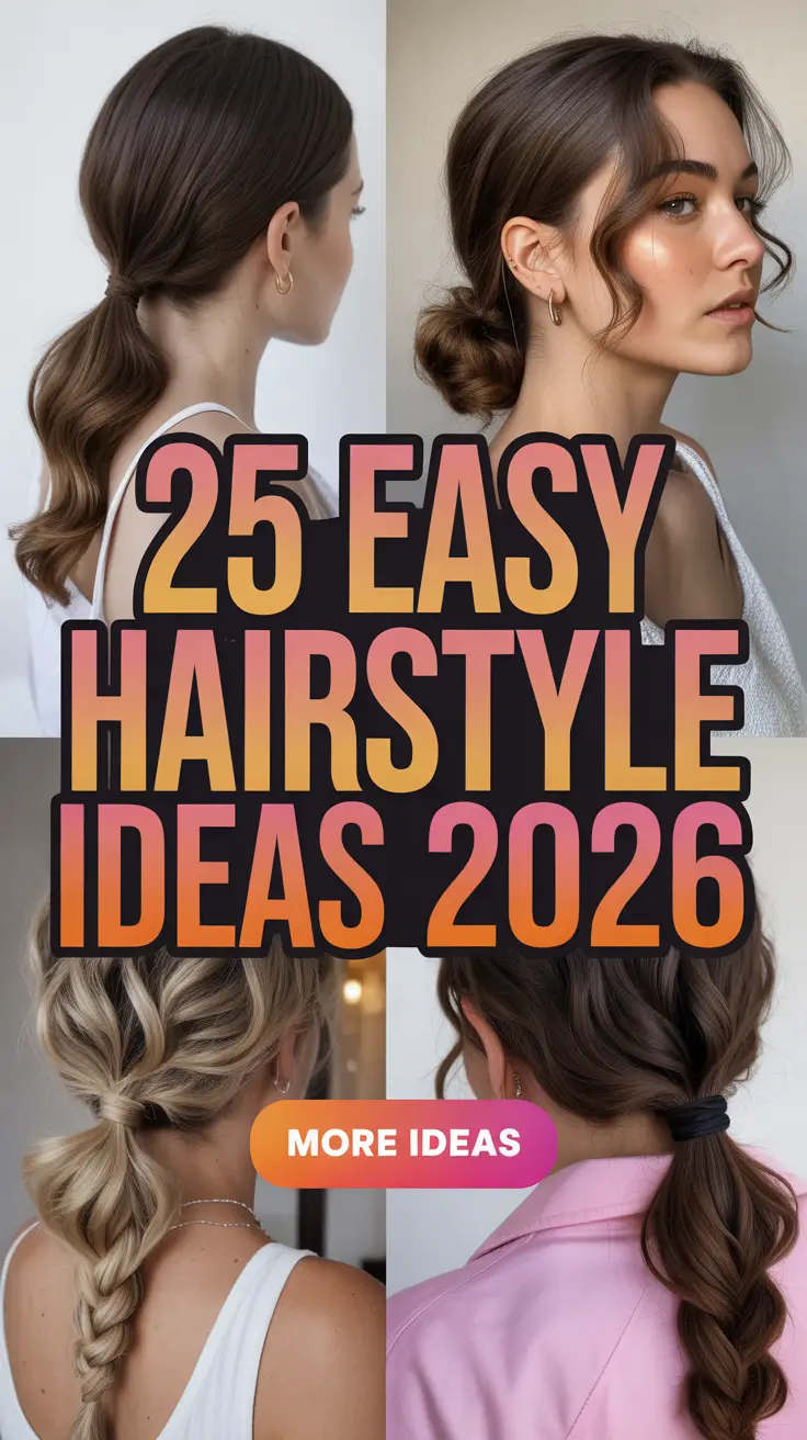 Easy Hairstyle Ideas 2026 for Every Hair Type and Mood