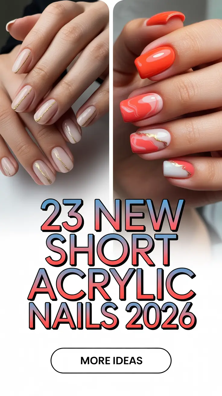 New Short Acrylic Nails 2026 Trends That Feel Fresh Cute and Wearable