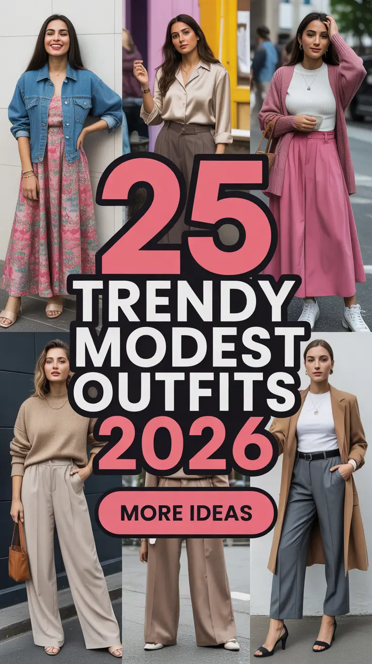 Trendy Modest Outfits 2026: Chic and Feminine Fashion Ideas
