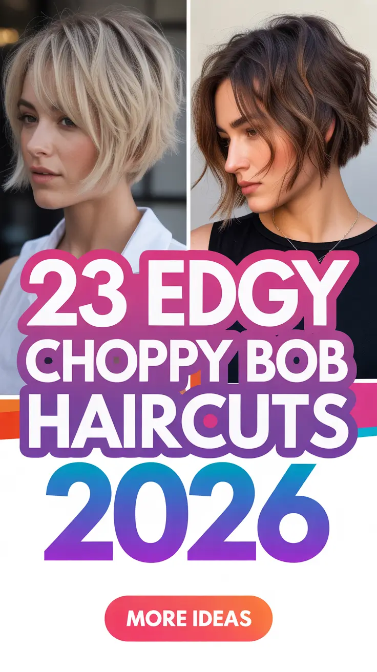 Edgy Choppy Bob Haircuts 2026 for Modern Women Who Love Bold, Effortless Style