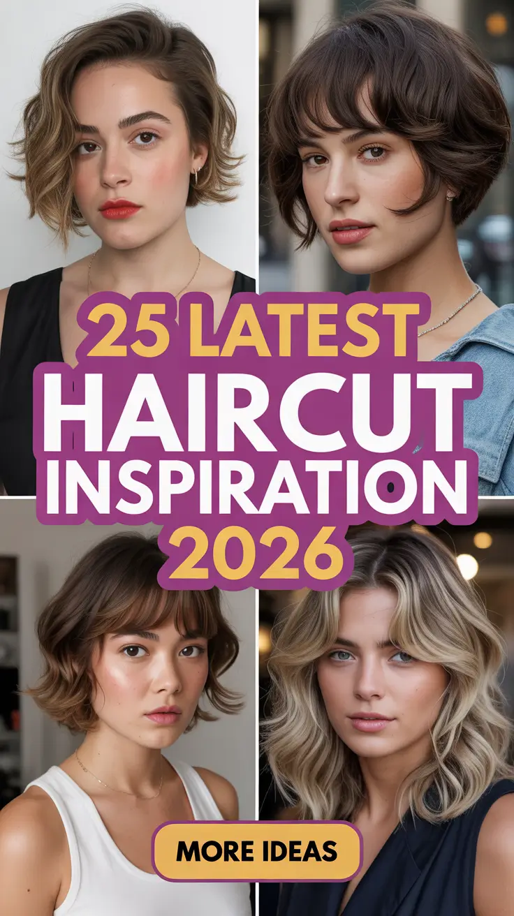 Latest Haircut Inspiration 2026 – Modern Cuts for Short, Medium, and Long Hair