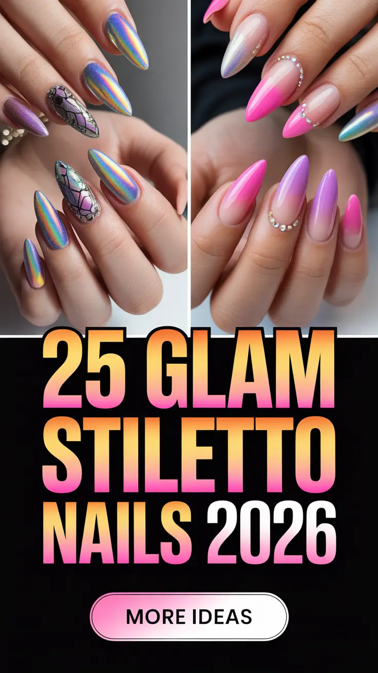 Glam Stiletto Nails 2026 – Elegant, Bold, and Modern Nail Design Ideas