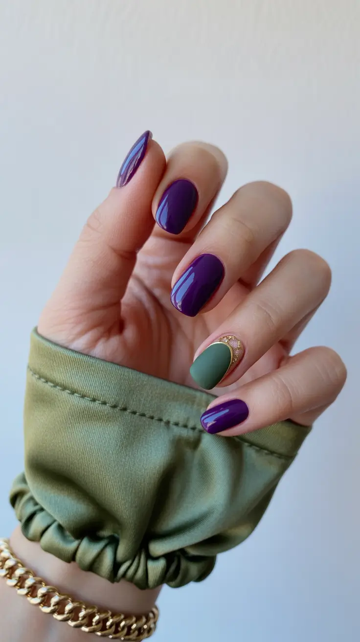 Best Nail Designs 2026 Purple Green Nails