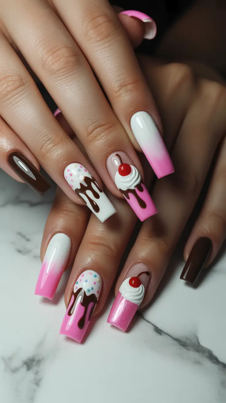 birthday nails 2026 Dessert Inspired Nails