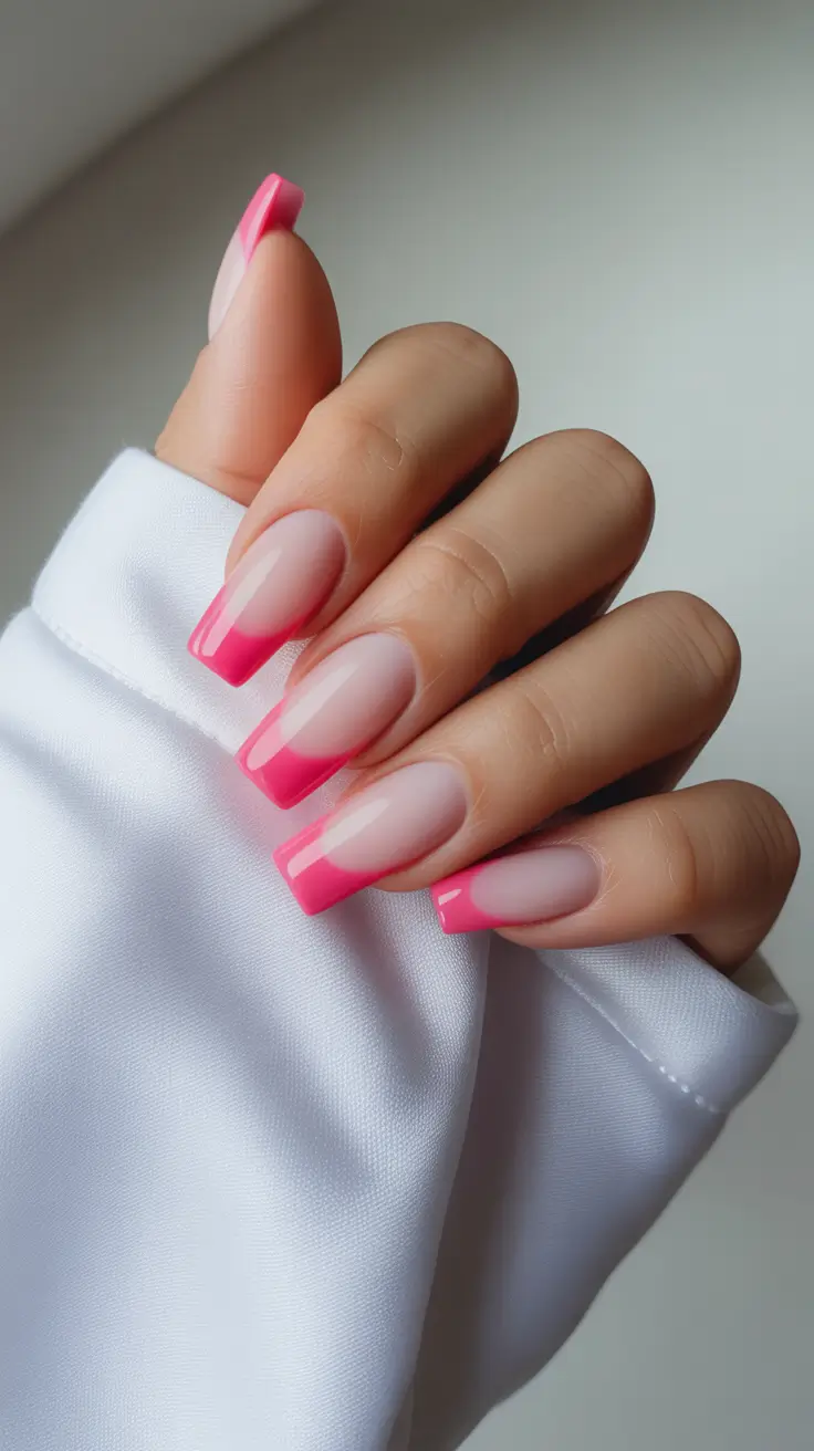 Birthday Nail Designs 2026 Pink French Tips