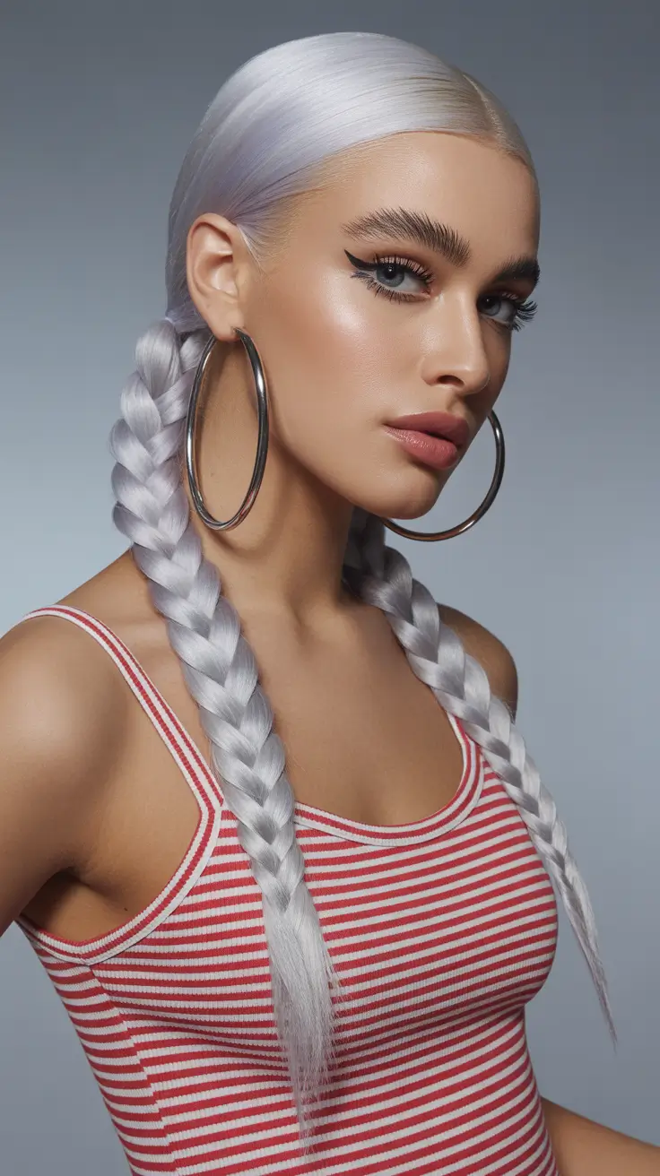 straight hairstyle 2026 Ultra Sleek Braided Precision