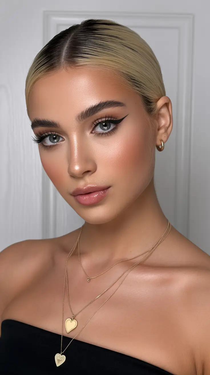 straight hairstyle 2026 Sleek Center Part With Polished Low Hold