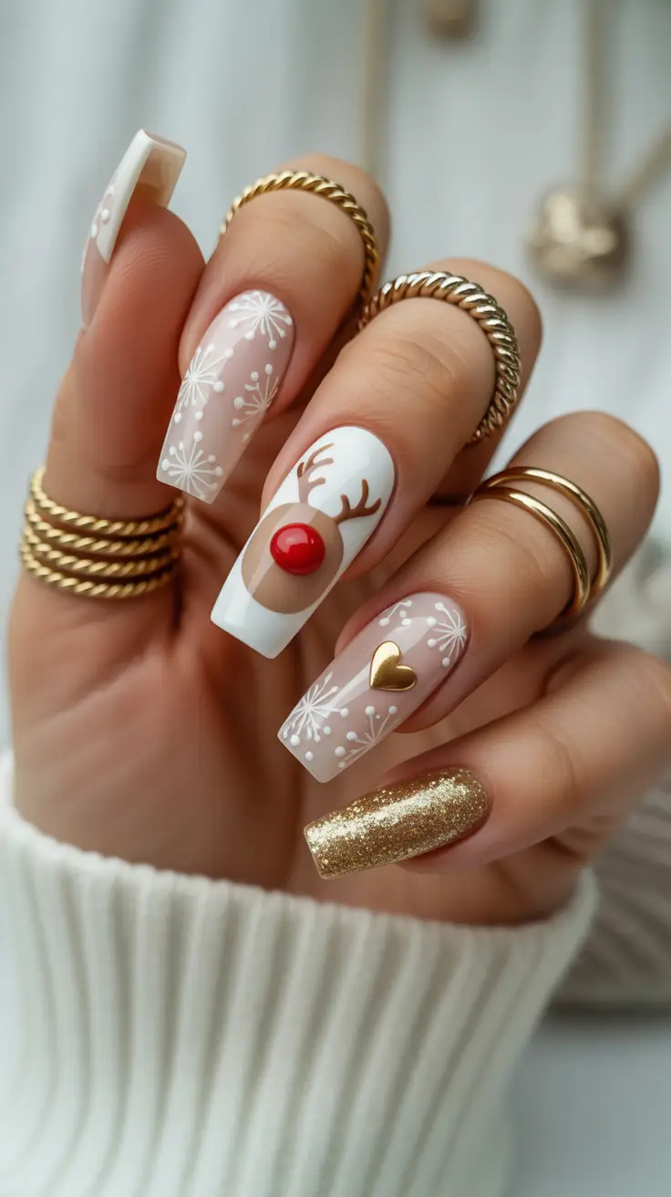 Coffin Shape Nails Ideas 2026 White Cute Design