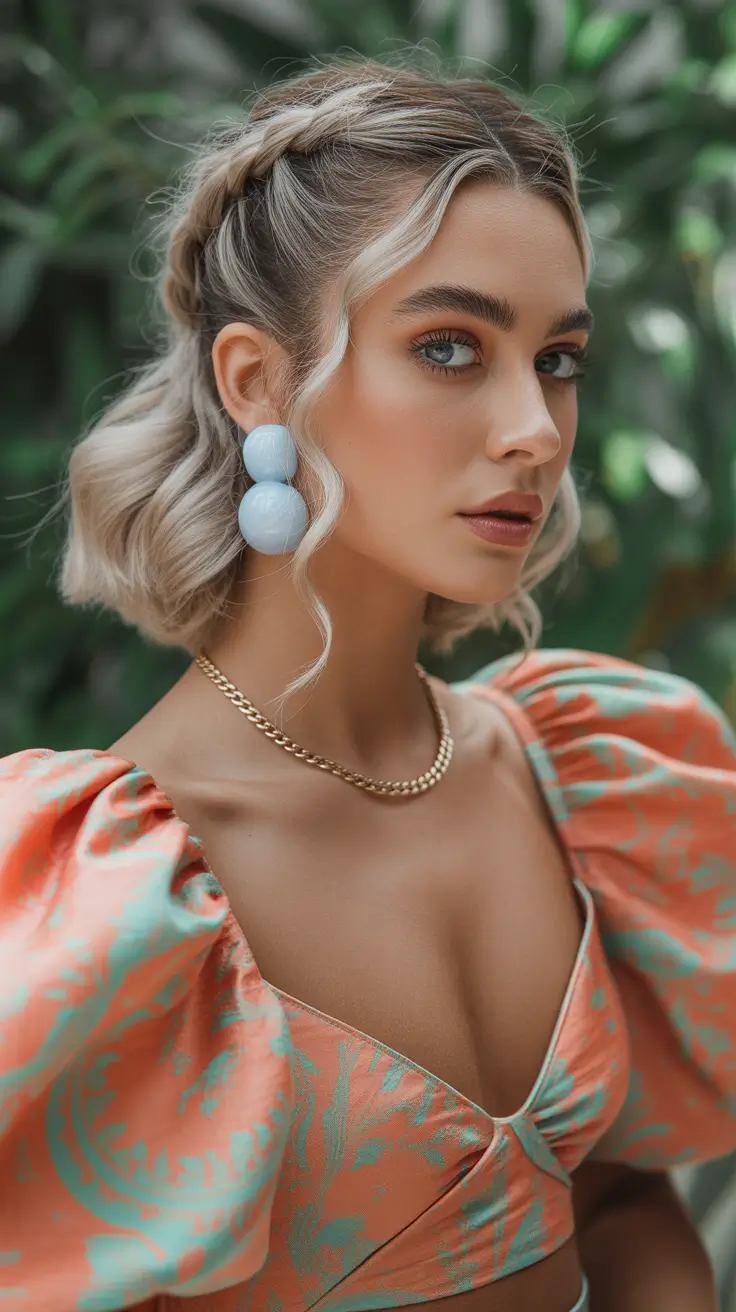 cute hairstyle 2026 Half-Up Braided Bob