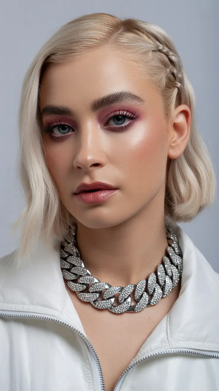 cute hairstyle 2026 Mini Braided Side Bob