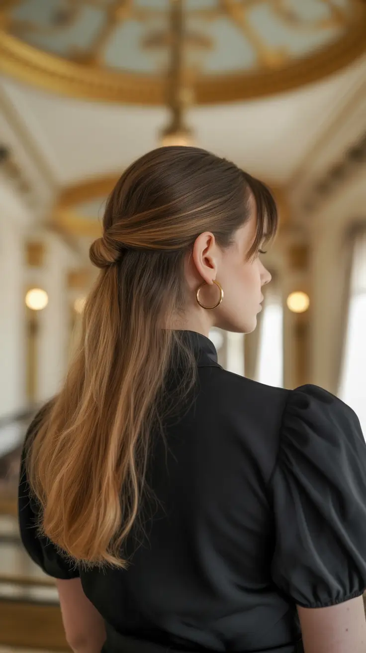 half up half down hairstyle 2026 Soft Half Twist with Natural Flow