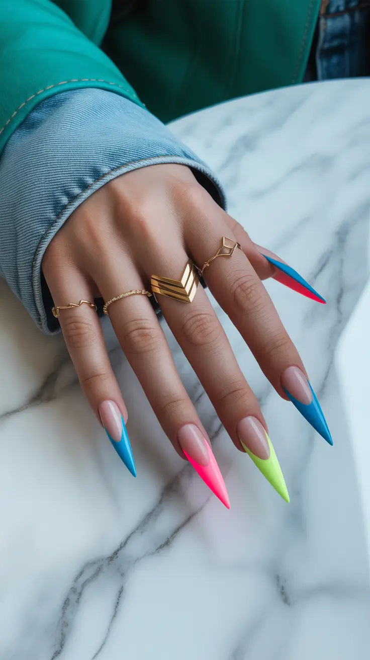 Cute Nails Ideas for 2026 Sharp Color Tips