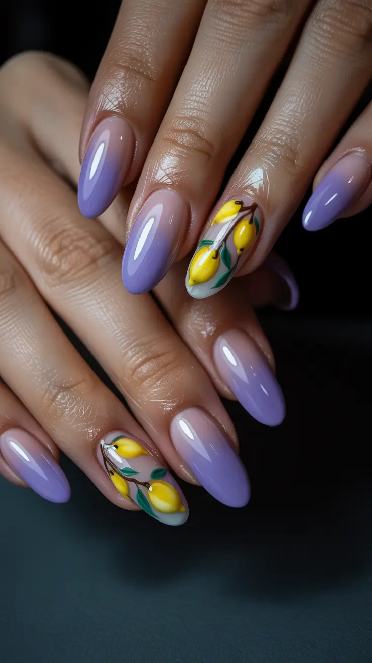Cute Nails Ideas for 2026 Lavender Lemon Nails