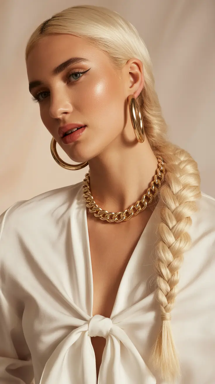 quick hairstyles 2026 Classic Low Braid With Minimal Styling