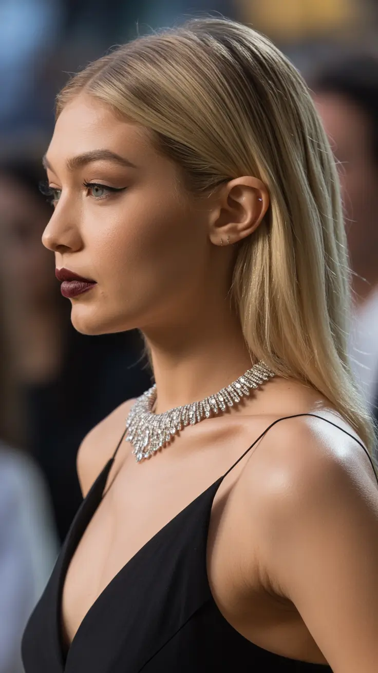 quick hairstyles 2026 Sleek Low Part With Polished Length