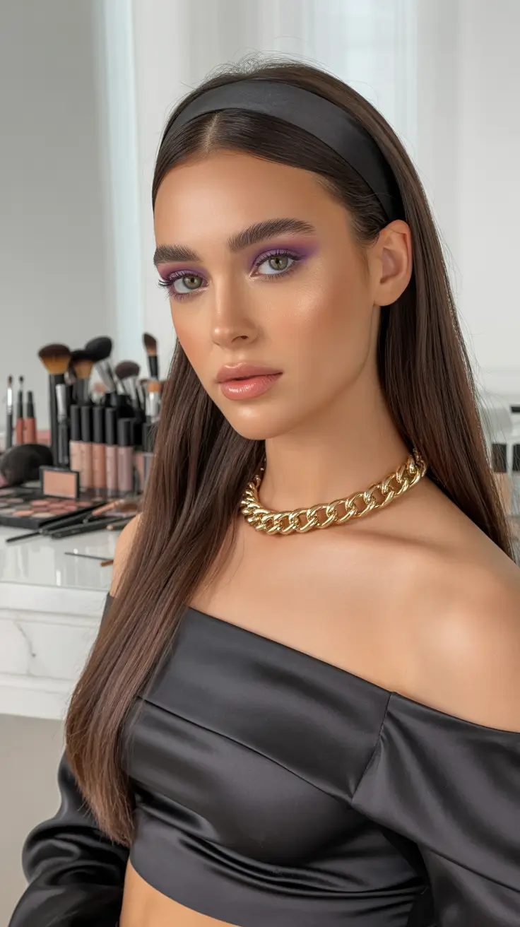 quick hairstyles 2026 Headband Sleek Straight With Soft Glam Energy