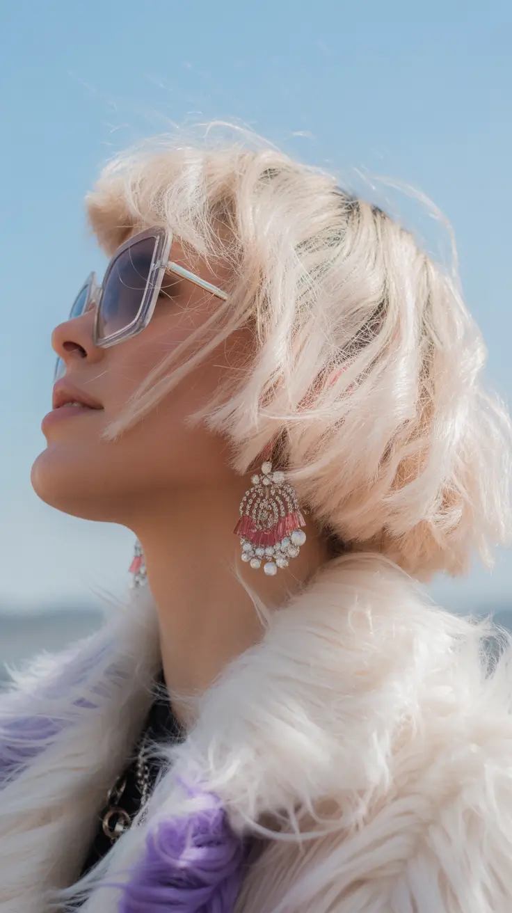 Choppy Bob Haircuts 2026 Platinum Windswept Bob with Attitude