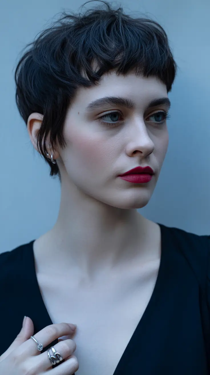 pixie haircut 2026 Micro Bangs and the Rebel Edge