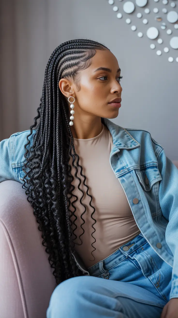 edgy braided crown hairstyle black women 2026