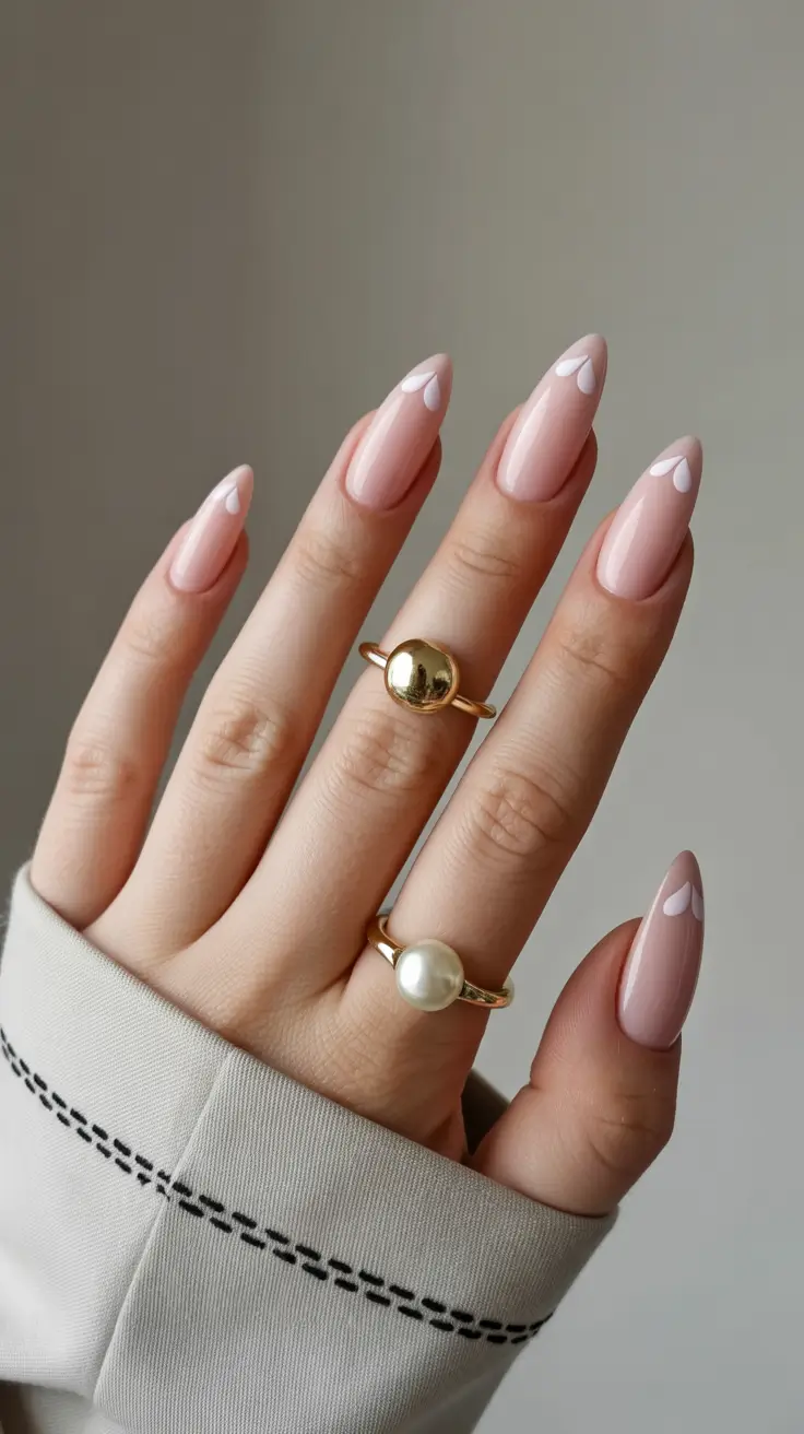 holiday nails 2026 Soft Pink Holiday Minimalism