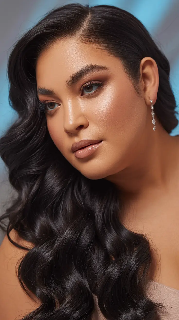 haircuts inspo 2026 Long Glossy Waves With Side Part