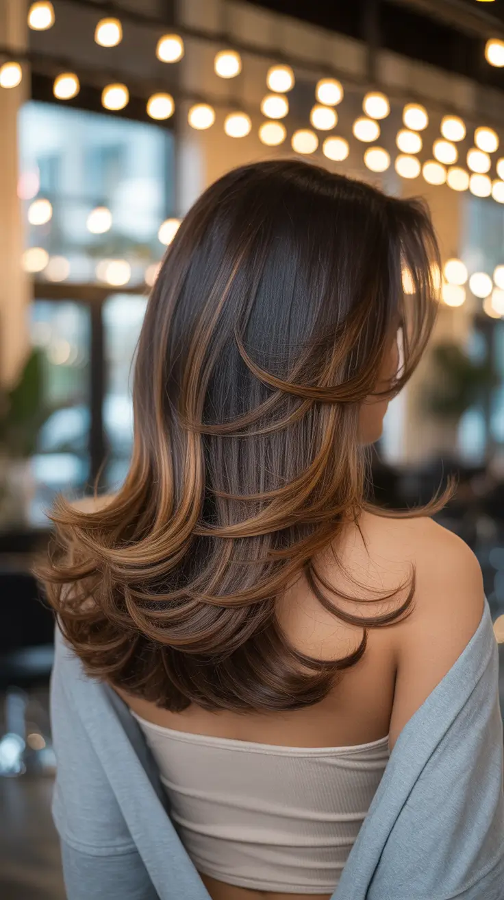 Butterfly Haircut 2026 Bronzed Balayage Movement