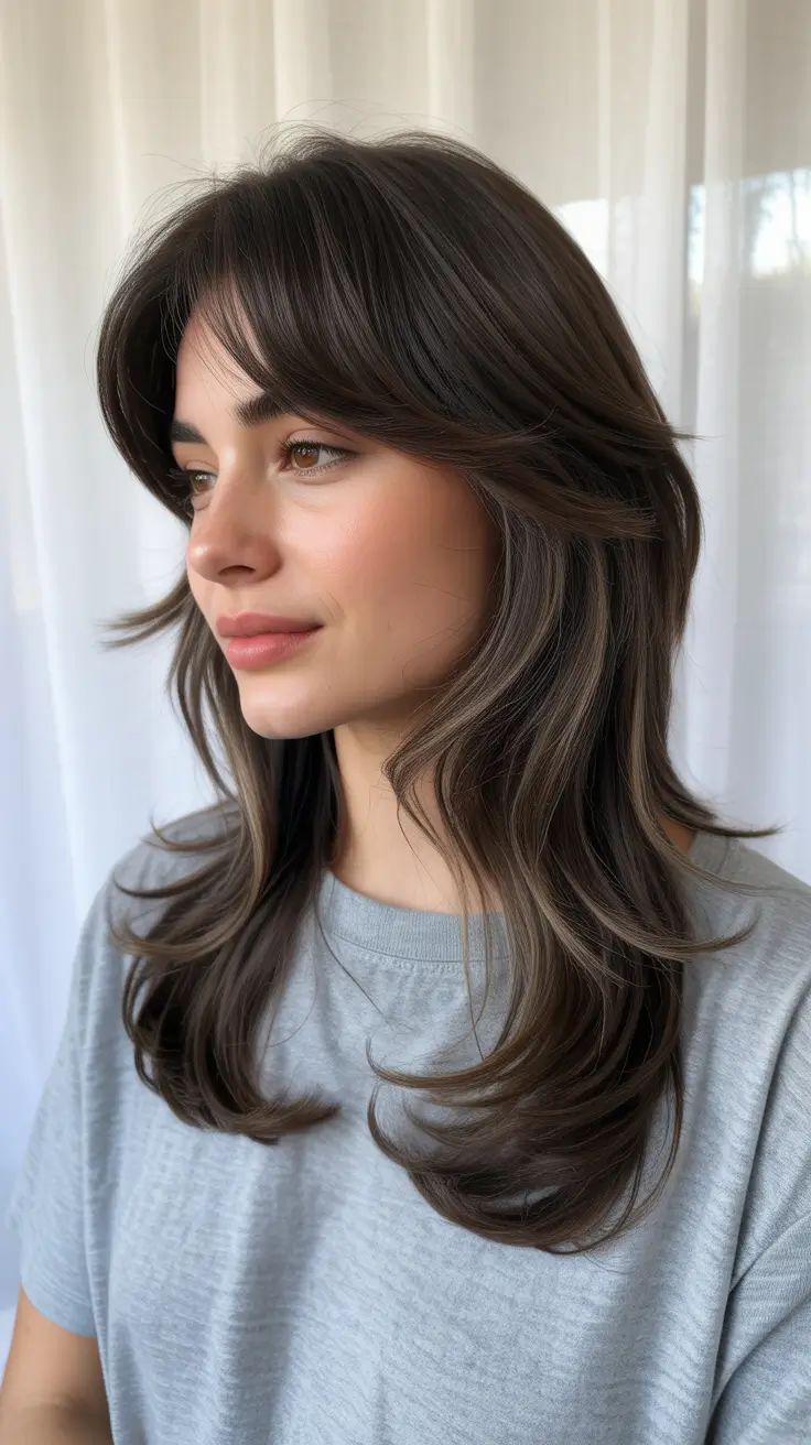 Butterfly Haircut 2026 Effortless Brunette Volume