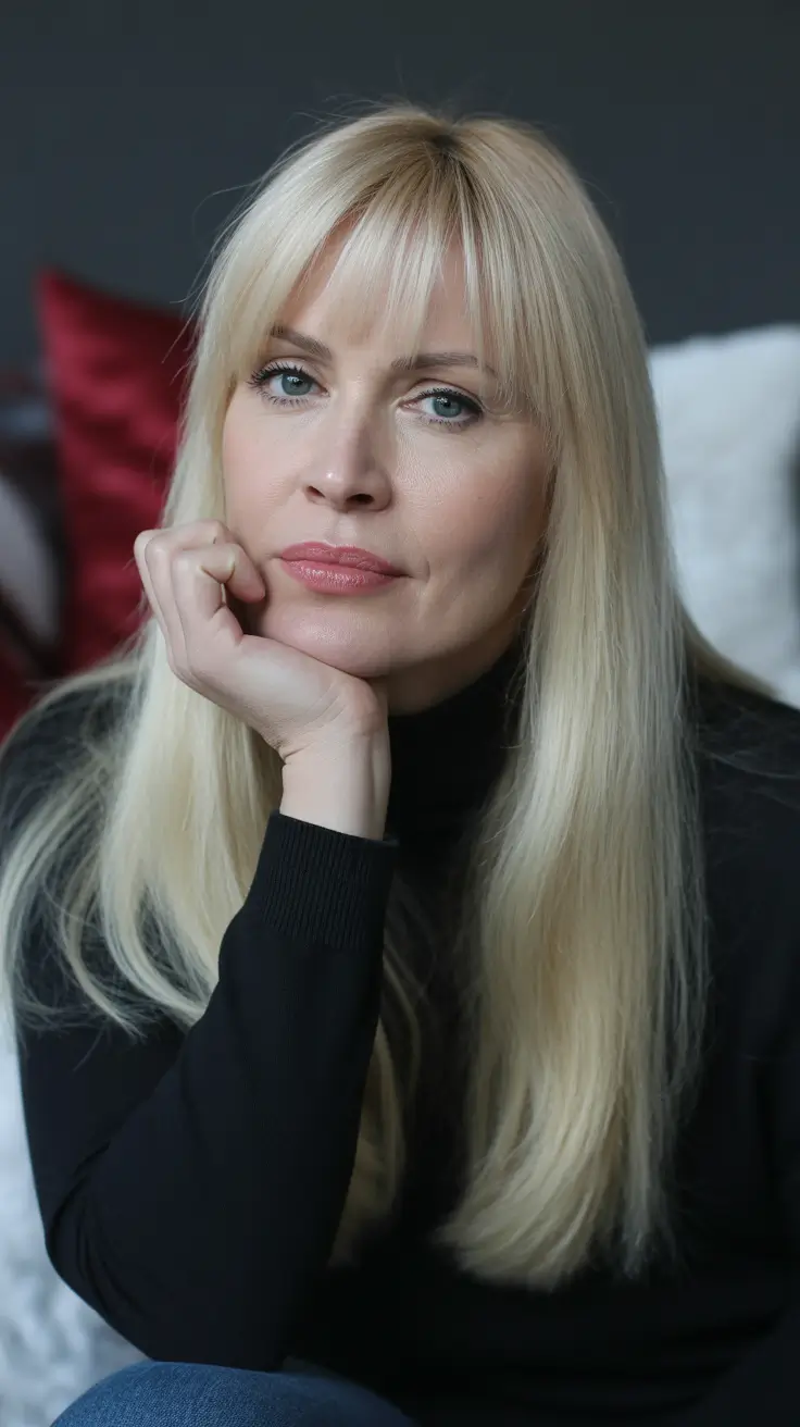 Haircuts for Women Over 40 2026 Long Hair With Bangs