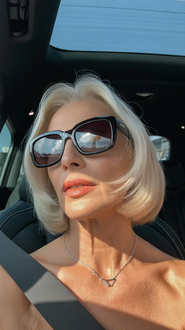 Haircuts for Women Over 60 2026 Short Bob with Glasses