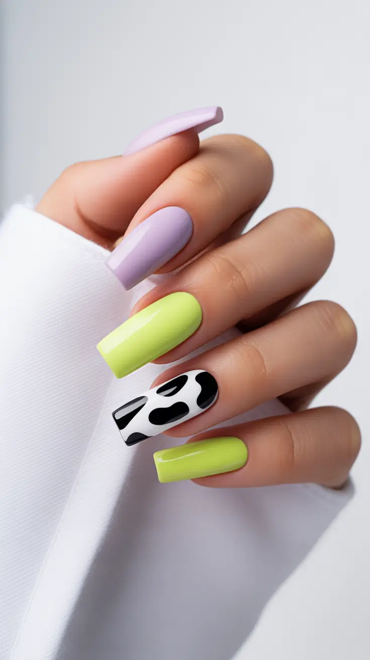 nail colors 2026 Cute Short Graphic Neutrals with a Twist