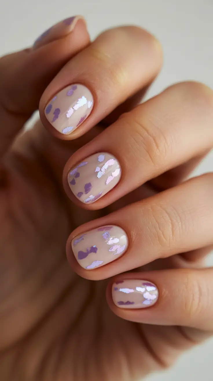 Nude Nails for Work 2026 Jelly Nude Flecks