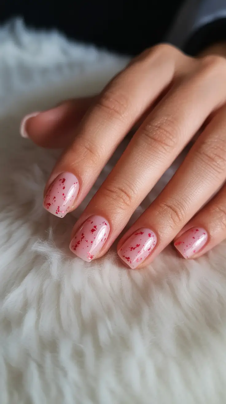 Nude Nails for Work 2026 Speckled Nude