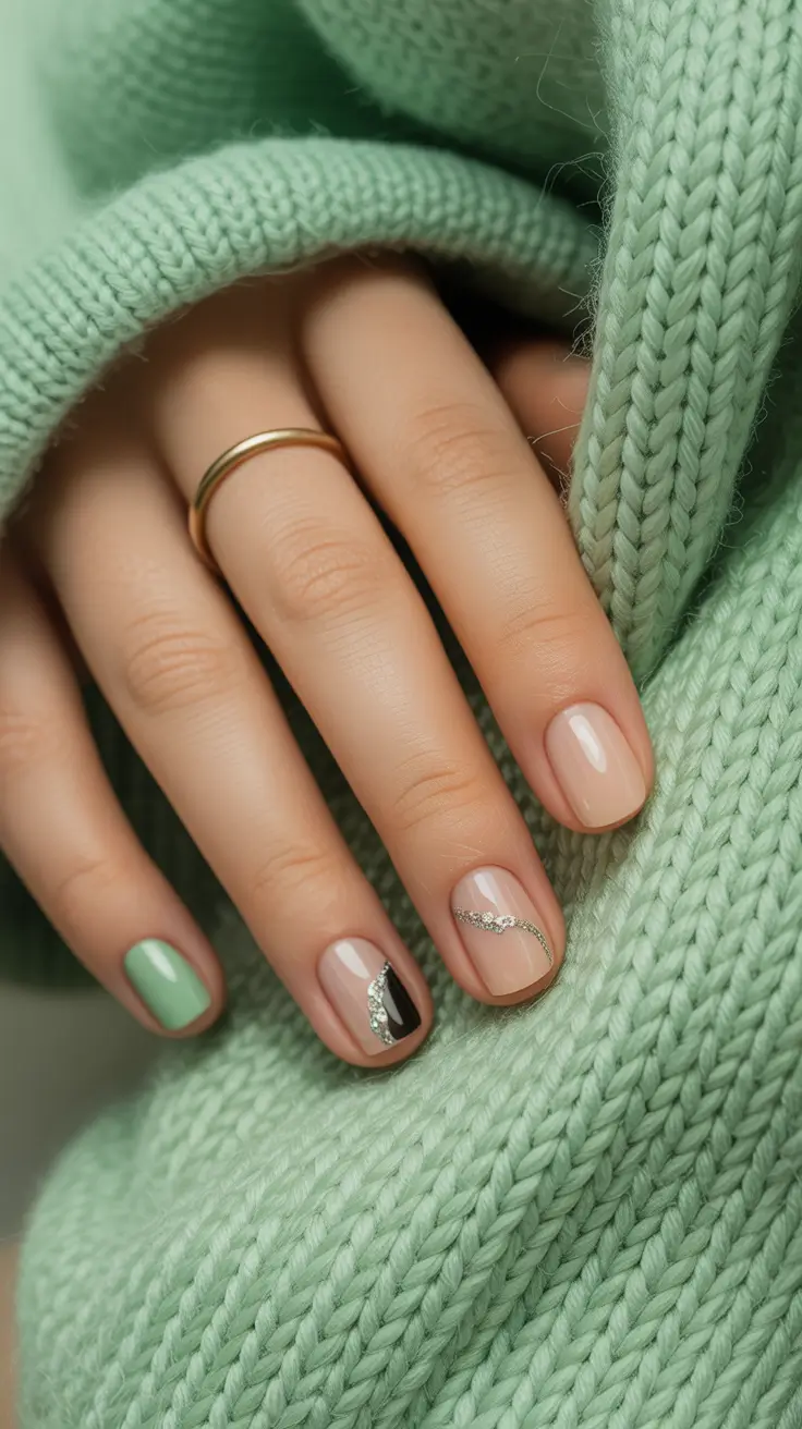 Nude Nails for Work 2026 Soft Nude Mint