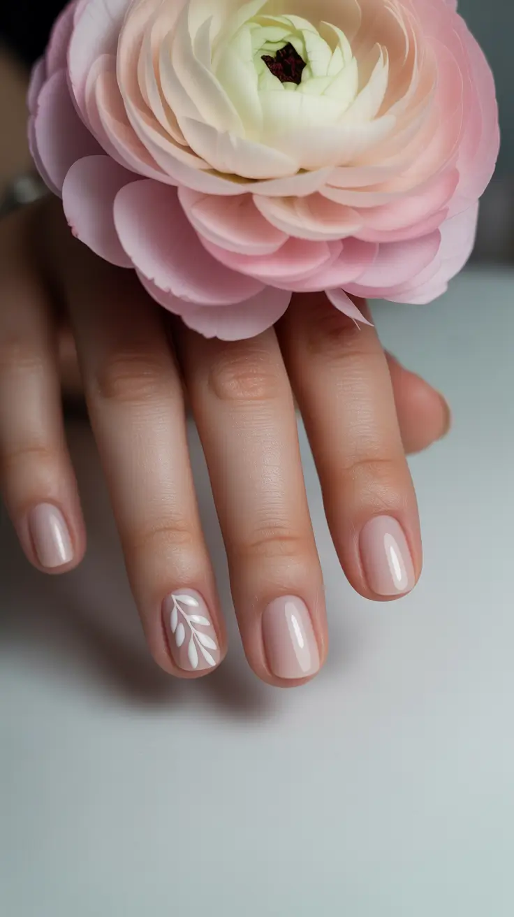 Nude Nails for Work 2026 Botanical