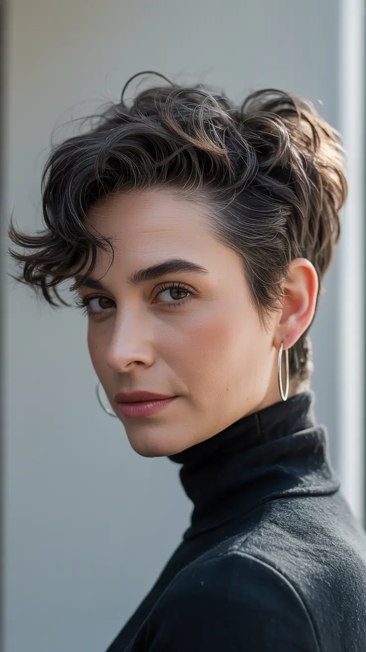 pixie hairstyles 2026 Curly Pixie With Soft Natural Texture
