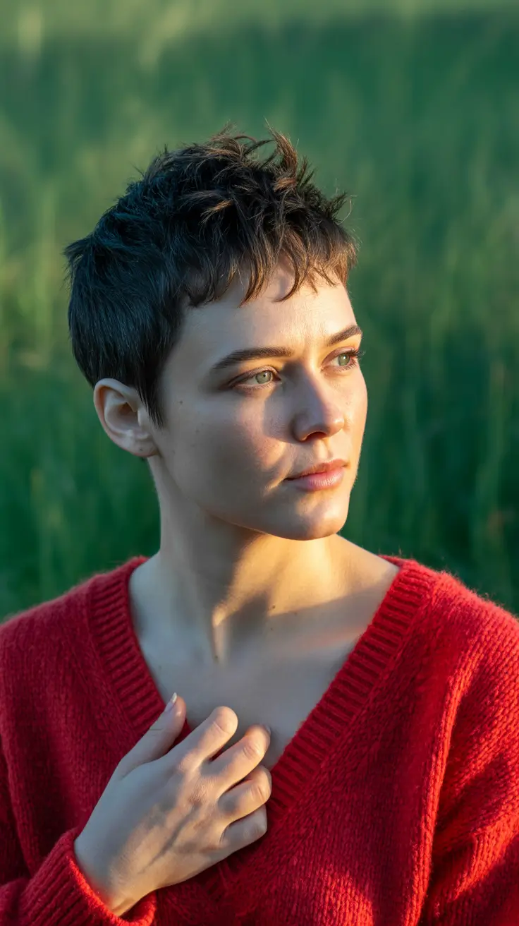 pixie hairstyles 2026 Textured Pixie With Soft Spikes