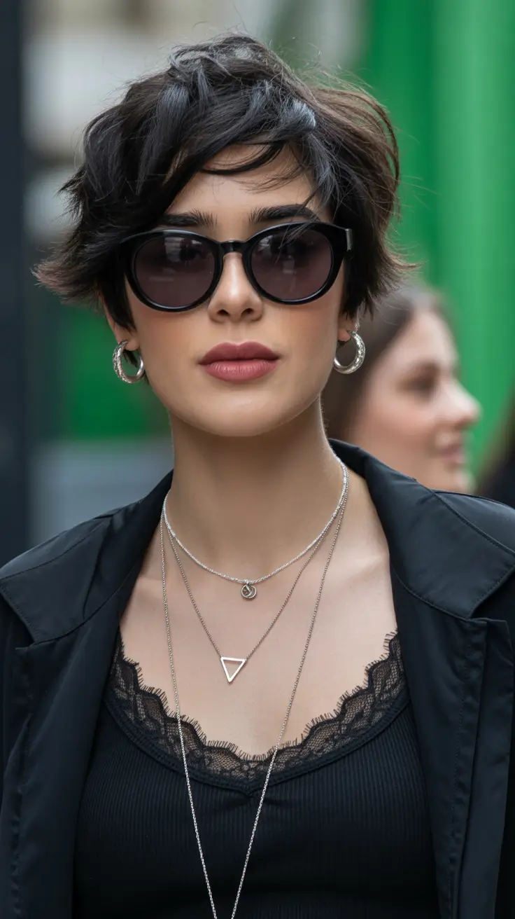 Short Haircuts 2026 Chic Textured Pixie with Edge