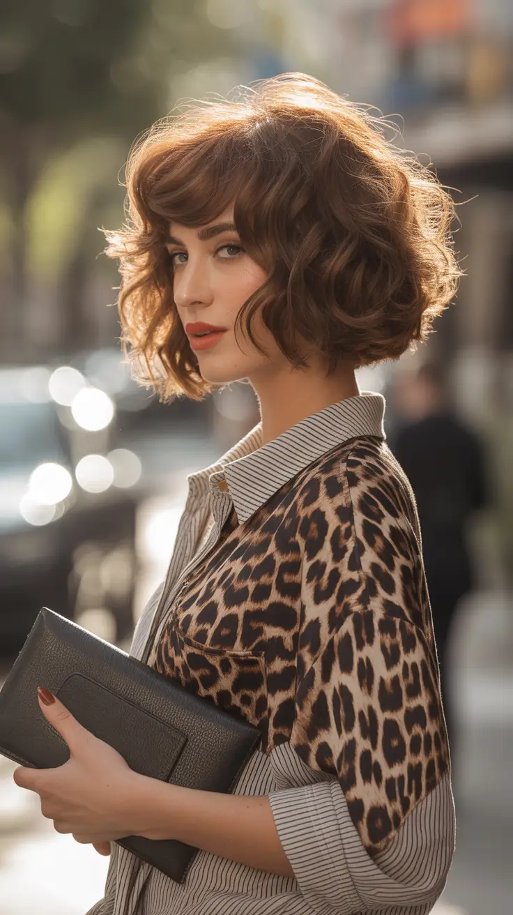 Short Haircuts 2026 Romantic Curly Bob with Vintage Volume